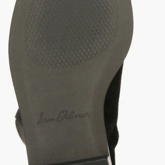 📣 Sam Edleman Clive Black Suede Boots👢Signature Logo Hardware Size 8.5 🆕 😍 - Picture 5 of 10